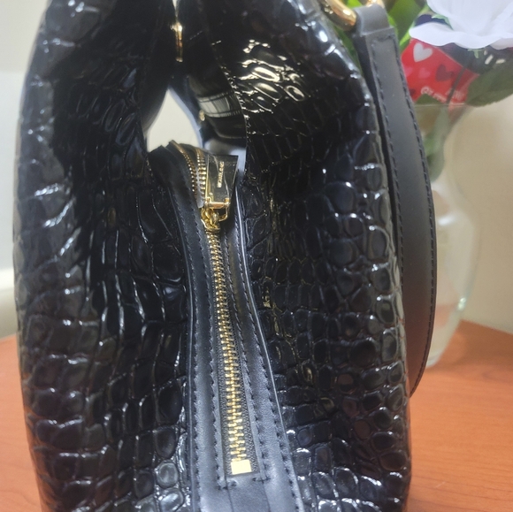 MICHAEL KORS Kensington Large Embossed Handbag Black - Picture 5 of 16